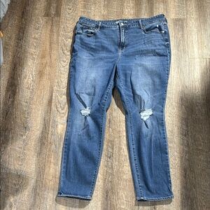 Old Navy Women's Dark Blue Pop Icon High Rise Skinny Jeans